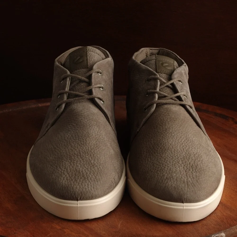 Ecco Sneakers Mens SZ EU 45 US 11-11.5 Green Street Lite Chukka Leather Comfort